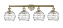 Innovations Lighting 616-4W-AB-G1213-8CL - Athens Deco Swirl - 4 Light - 35 inch - Antique Brass - Bath Vanity Light