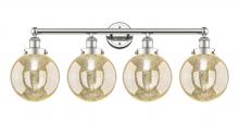 Innovations Lighting 616-4W-PN-G208-8 - Beacon - 4 Light - 35 inch - Polished Nickel - Bath Vanity Light