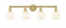 Innovations Lighting 616-4W-SG-G1217-6WV - White Venetian - 4 Light - 33 inch - Satin Gold - Bath Vanity Light