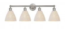 Innovations Lighting 616-4W-SN-NBD-75-NAT - Bristol Natural - 4 Light - 35 inch - Brushed Satin Nickel - Bath Vanity Light