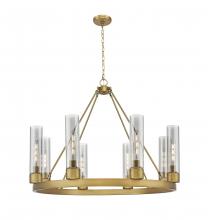 Innovations Lighting 617-8CR-BB-G617-11SM - Boreas - 8 Light - 36 inch - Brushed Brass - Chandelier