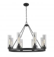 Innovations Lighting 617-8CR-BK-G617-11SM - Boreas - 8 Light - 36 inch - Matte Black - Chandelier