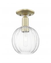 Innovations Lighting 716-1C-AB-G458-7CL - Preston Globe - 1 Light - 6 inch - Antique Brass - Semi-Flush Mount