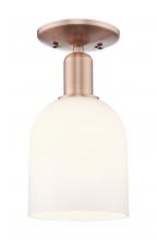 Innovations Lighting 716-1C-AC-G558-6GWH - Bella - 1 Light - 6 inch - Antique Copper - Semi-Flush Mount