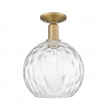 Innovations Lighting 716-1C-BB-G1215-10 - Athens Water Glass - 1 Light - 10 inch - Brushed Brass - Semi-Flush Mount