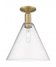 Innovations Lighting 716-1C-BB-GBC-124 - Berkshire Glass - 1 Light - 12 inch - Brushed Brass - Semi-Flush Mount