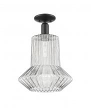 Innovations Lighting 716-1C-BK-G212 - Springwater - 1 Light - 12 inch - Matte Black - Semi-Flush Mount