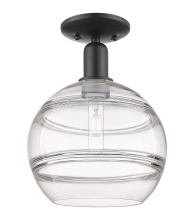 Innovations Lighting 716-1C-BK-G556-10CL - Rochester - 1 Light - 10 inch - Matte Black - Semi-Flush Mount