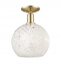 Innovations Lighting 716-1C-CB-G1216-10WM - White Mouchette - 1 Light - 10 inch - Champagne Bronze - Semi-Flush Mount