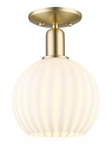 Innovations Lighting 716-1C-CB-G1217-8WV - White Venetian - 1 Light - 8 inch - Champagne Bronze - Semi-Flush Mount