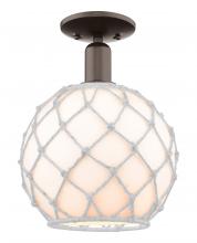 Innovations Lighting 716-1C-OB-G121-10RW - Farmhouse Rope - 1 Light - 10 inch - Oil Rubbed Bronze - Semi-Flush Mount