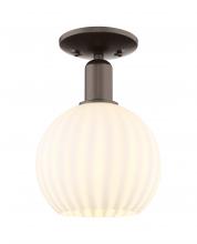 Innovations Lighting 716-1C-OB-G1217-8WV - White Venetian - 1 Light - 8 inch - Oil Rubbed Bronze - Semi-Flush Mount
