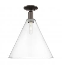 Innovations Lighting 716-1C-OB-GBC-162 - Berkshire Glass - 1 Light - 16 inch - Oil Rubbed Bronze - Semi-Flush Mount