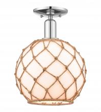 Innovations Lighting 716-1C-PC-G121-10RB - Farmhouse Rope - 1 Light - 10 inch - Polished Chrome - Semi-Flush Mount