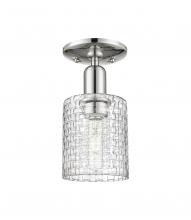 Innovations Lighting 716-1C-PN-G112C-5CL - Cobbleskill - 1 Light - 5 inch - Polished Nickel - Semi-Flush Mount