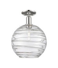 Innovations Lighting 716-1C-PN-G1213-12CL - Athens Deco Swirl - 1 Light - 12 inch - Polished Nickel - Semi-Flush Mount