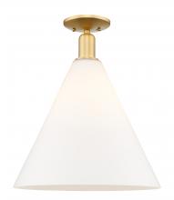 Innovations Lighting 716-1C-SG-GBC-161 - Berkshire Glass - 1 Light - 16 inch - Satin Gold - Semi-Flush Mount