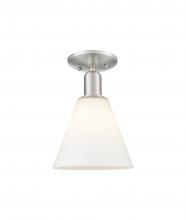 Innovations Lighting 716-1C-SN-GBC-81 - Berkshire Glass - 1 Light - 8 inch - Brushed Satin Nickel - Semi-Flush Mount