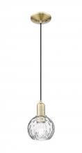 Innovations Lighting 716-1P-AB-G1215-6 - Athens Water Glass - 1 Light - 6 inch - Antique Brass - Cord hung - Mini Pendant