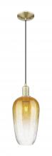 Innovations Lighting 716-1P-AB-G484-7AM - Brookhaven Flute - 1 Light - 6 inch - Antique Brass - Cord hung - Mini Pendant