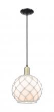 Innovations Lighting 716-1P-BAB-G121-10RW - Farmhouse Rope - 1 Light - 10 inch - Black Antique Brass - Cord hung - Mini Pendant