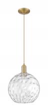 Innovations Lighting 716-1P-BB-G1215-12 - Athens Water Glass - 1 Light - 12 inch - Brushed Brass - Cord hung - Mini Pendant