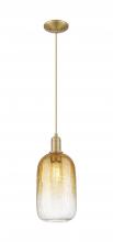 Innovations Lighting 716-1P-BB-G482-7AM - Brookhaven Cloche - 1 Light - 6 inch - Brushed Brass - Cord hung - Mini Pendant