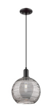 Innovations Lighting 716-1P-BK-G1213-10CL - Athens Deco Swirl - 1 Light - 10 inch - Matte Black - Cord hung - Mini Pendant