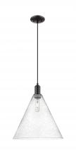 Innovations Lighting 716-1P-BK-GBC-164 - Berkshire Glass - 1 Light - 16 inch - Matte Black - Cord hung - Mini Pendant