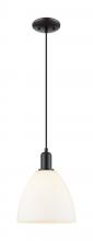 Innovations Lighting 716-1P-BK-GBD-91 - Bristol - 1 Light - 9 inch - Matte Black - Cord hung - Mini Pendant