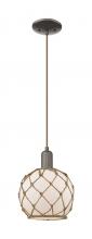 Innovations Lighting 716-1P-OB-G121-8RB - Farmhouse Rope - 1 Light - 8 inch - Oil Rubbed Bronze - Cord hung - Mini Pendant
