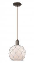 Innovations Lighting 716-1P-OB-G121-8RW - Farmhouse Rope - 1 Light - 8 inch - Oil Rubbed Bronze - Cord hung - Mini Pendant