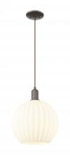 Innovations Lighting 716-1P-OB-G1217-12WV - White Venetian - 1 Light - 12 inch - Oil Rubbed Bronze - Cord hung - Mini Pendant