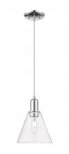 Innovations Lighting 716-1P-PC-GBC-82 - Berkshire Glass - 1 Light - 8 inch - Polished Chrome - Cord hung - Mini Pendant
