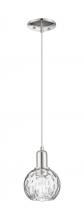 Innovations Lighting 716-1P-PN-G1215-6 - Athens Water Glass - 1 Light - 6 inch - Polished Nickel - Cord hung - Mini Pendant
