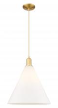 Innovations Lighting 716-1P-SG-GBC-161 - Berkshire Glass - 1 Light - 16 inch - Satin Gold - Cord hung - Mini Pendant