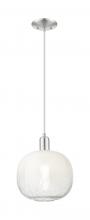 Innovations Lighting 716-1P-SN-G481-10OP - Brookhaven Sphere - 1 Light - 6 inch - Brushed Satin Nickel - Cord hung - Mini Pendant