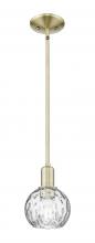 Innovations Lighting 716-1S-AB-G1215-6 - Athens Water Glass - 1 Light - 6 inch - Antique Brass - Stem hung - Mini Pendant