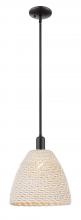 Innovations Lighting 716-1S-BK-NBD-12-NAT - Bristol Natural - 1 Light - 6 inch - Matte Black - Mini Pendant