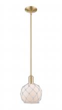 Innovations Lighting 716-1S-CB-G121-8RW - Farmhouse Rope - 1 Light - 8 inch - Champagne Bronze - Stem hung - Mini Pendant