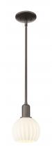 Innovations Lighting 716-1S-OB-G1217-6WV - White Venetian - 1 Light - 6 inch - Oil Rubbed Bronze - Stem hung - Mini Pendant