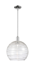 Innovations Lighting 716-1S-PC-G1213-14CL - Athens Deco Swirl - 1 Light - 14 inch - Polished Chrome - Stem hung - Mini Pendant