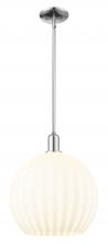 Innovations Lighting 716-1S-PC-G1217-14WV - White Venetian - 1 Light - 14 inch - Polished Chrome - Stem hung - Mini Pendant