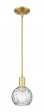 Innovations Lighting 716-1S-SG-G1215-6 - Athens Water Glass - 1 Light - 6 inch - Satin Gold - Stem hung - Mini Pendant