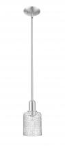 Innovations Lighting 716-1S-SN-G112C-5CL - Cobbleskill - 1 Light - 5 inch - Brushed Satin Nickel - Stem hung - Mini Pendant