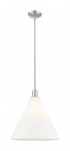 Innovations Lighting 716-1S-SN-GBC-161 - Berkshire Glass - 1 Light - 16 inch - Brushed Satin Nickel - Stem hung - Mini Pendant
