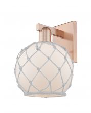 Innovations Lighting 716-1W-AC-G121-8RW - Farmhouse Rope - 1 Light - 8 inch - Antique Copper - Sconce