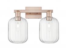 Innovations Lighting 716-2W-AC-G460-7CL - Preston Cylinder - 2 Light - 16 inch - Antique Copper - Bath Vanity Light