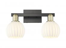 Innovations Lighting 716-2W-BAB-G1217-6WV - White Venetian - 2 Light - 17 inch - Black Antique Brass - Bath Vanity Light