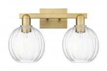 Innovations Lighting 716-2W-BB-G458-7CL - Preston Globe - 2 Light - 16 inch - Brushed Brass - Bath Vanity Light